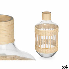 Decorative bottle Gift Decor SG-30553 Transparent Natural 18 x 34 x 18 cm (4 Units)-0