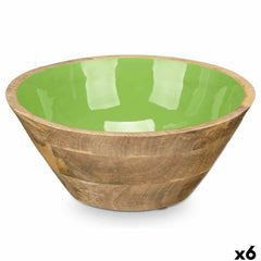 Bowl Gift Decor MALI-701 G Green 24,3 x 10,5 x 24,3 cm (6 Units)-0