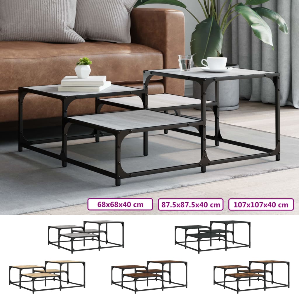 vidaXL Coffee Table Accent Sofa Center End Desk Furniture Engineered Wood-1