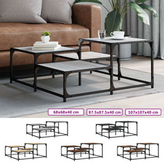 vidaXL Coffee Table Accent Sofa Center End Desk Furniture Engineered Wood-1